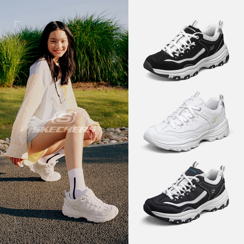 Skechers Women D Lites Chunky Shoes Classic Sports Walking Sneakers Scarpe Con Plateau Resistenti All'Usura Zapatos Mujer 2024 Tendencia