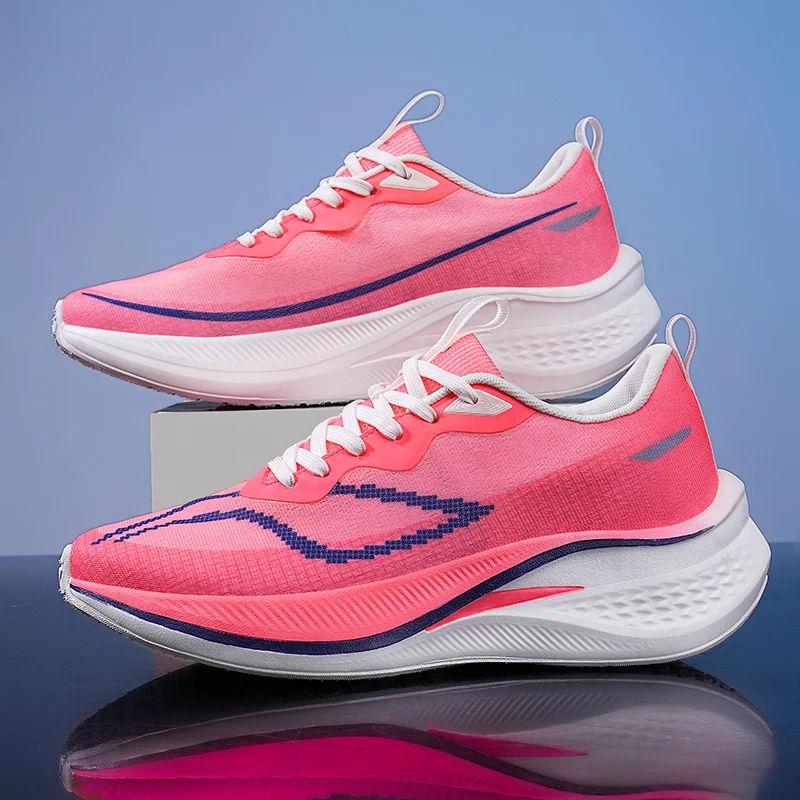 Crlaydk Scarpe Da Corsa Antiscivolo Da Uomo Scarpe Da Ginnastica Sportive Da Passeggio Casual Leggere Rosa Rosa Moda Mesh Allenamento Sport Tennis