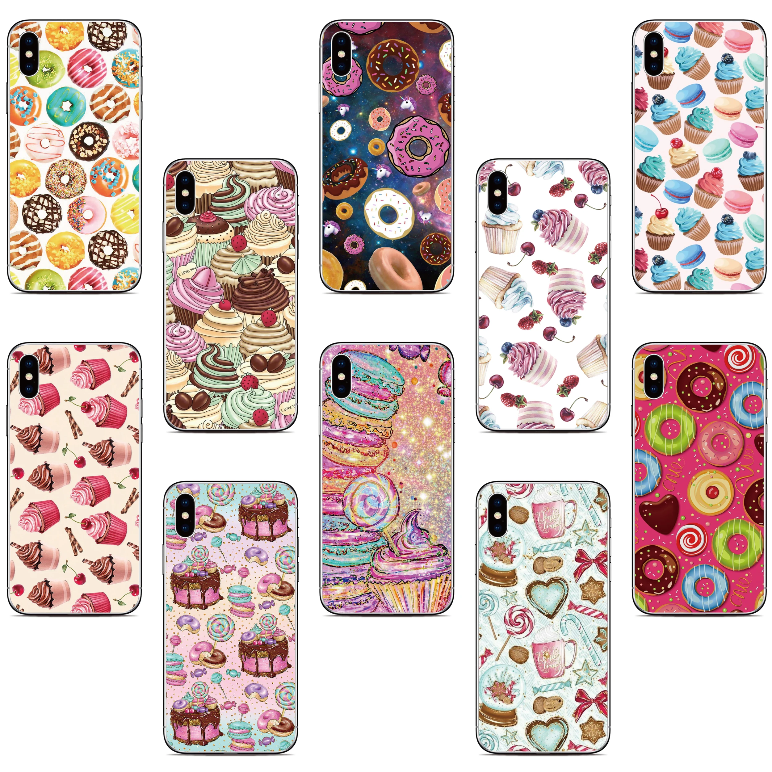Donut Cute Phone Case Per Tcl 505 502 501 50 40 X Xe Xl 30 Se 10 Plus 10L 20 Pro 20B 403 306 305 405 406 408 Le R 20S Cover