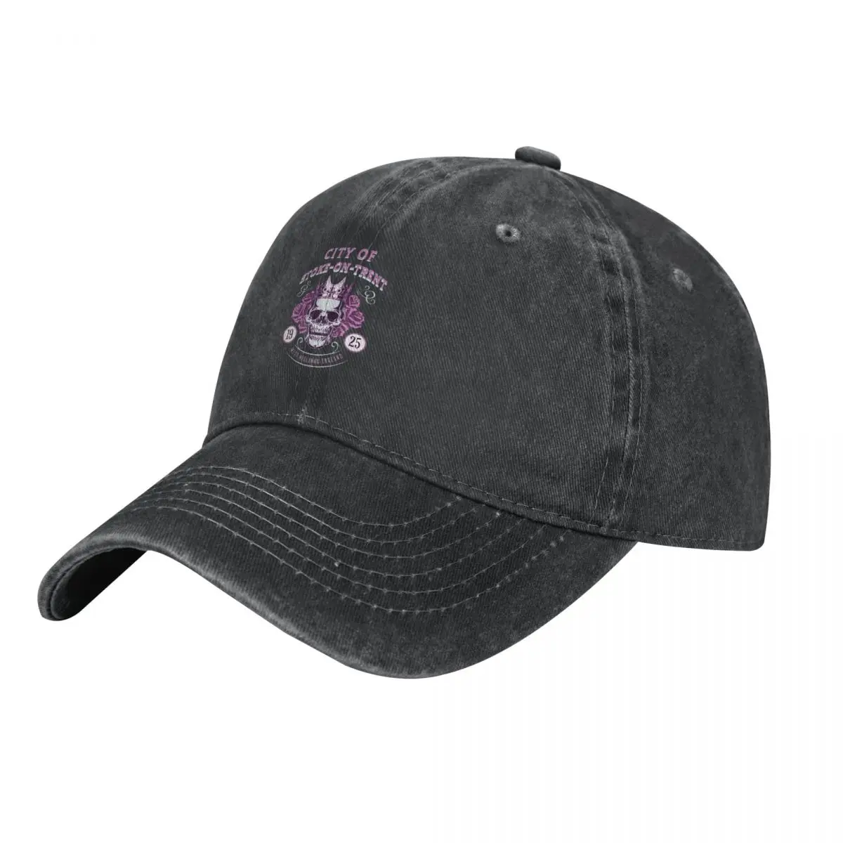 City Of Stoke-On-Motore 1925 West Lander England-Stoke-On-Motore Cappello Da Cowboy Vintage Nero Uomo Donna