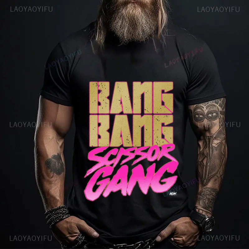 T-Shirt Da Uomo In Cotone Stampato Bullet Club Bc-4Life T-Shirt Unisex Bang Gang Speciale Manica Corta Casual Street The Pac Game