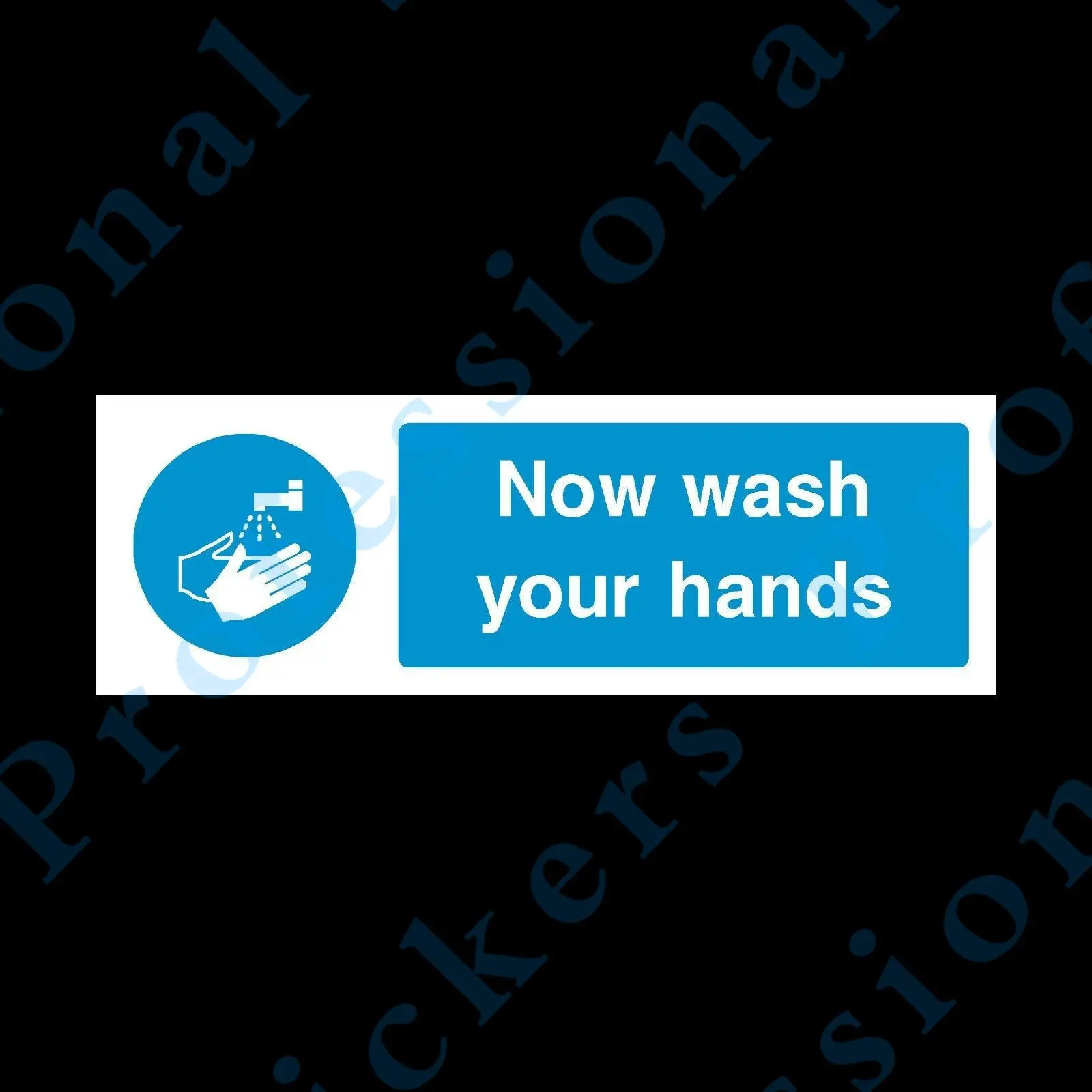Funny Now Wash Your Hands 300X100Mm Adesivo Autoadesivo-Igiene Alimentare (Fp47) Adesivi In Vinile Per Moto Per Auto Motos