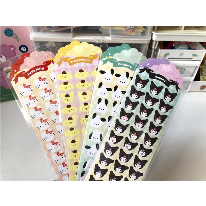 Sanrio Munchkin Cinnamoroll Kulomi Stickers Matte Small Patterns Goo Cards Materiale Decorativo Adesivi Giocattoli Regali