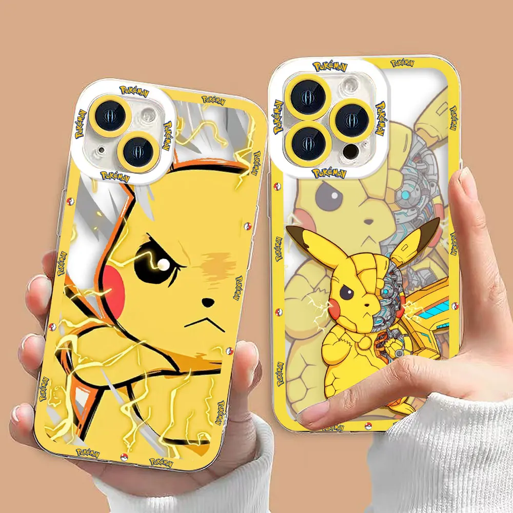 Cartoon P-Pikachu P-Pokemon Gengar Cover Angel Eyes Clear Phone Case Per Oppo Reno 11 11F 10 8 8Z 8T 7 7Z 6 6Z 5G 5 5F 4 2 Case