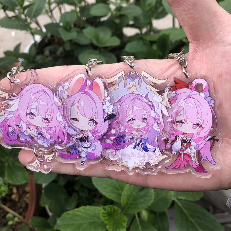 Honkai Impact 3 Elysia Portachiavi Accessori Per Giochi Anime Zaino Cosplay Ciondolo Prop Badge Regalo