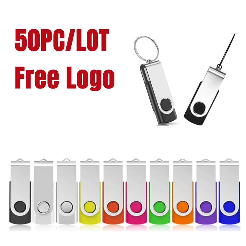 50 Pz/Lotto Chiavetta Usb 1Gb 2Gb 4G 8Gb Pen Drive 16Gb 32Gb Pendrive 64Gb 128Gb 2.0 Regalo Chiavetta Usb Logo Personalizzato Gratuito Per Regali