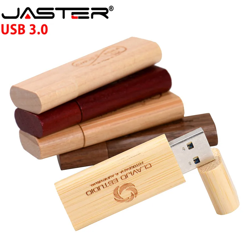 Jaster Free Custom Logo Usb 3.0 Flash Drives 64Gb Pendrive In Legno Di Vendita Caldo 32Gb Art Wedding Gift Memory Stick 16Gb 8Gb 4Gb