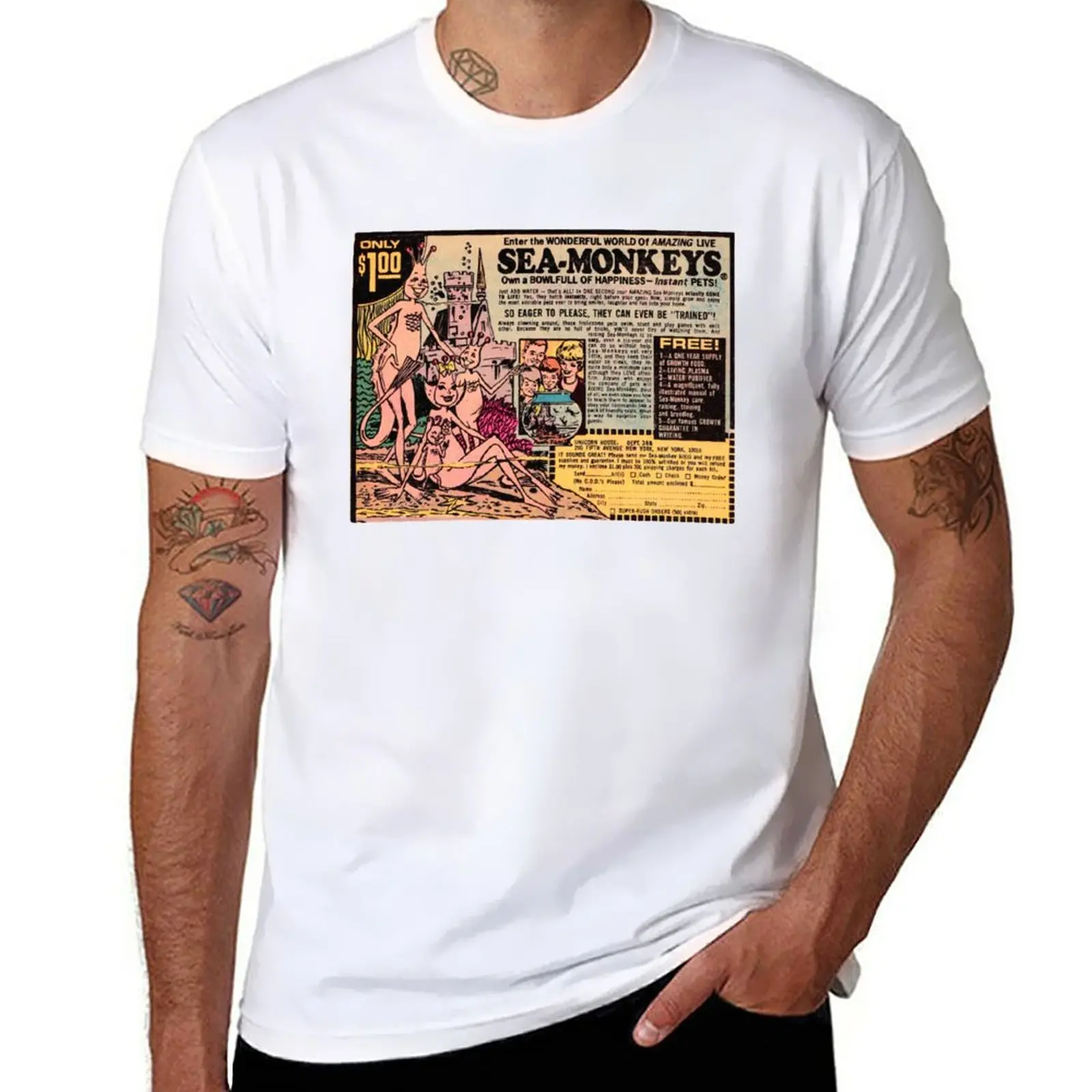 T-Shirt Vintage Sea Claces Ad - 1971 New Edition Summer Top T-Shirt Per Uomo Pack