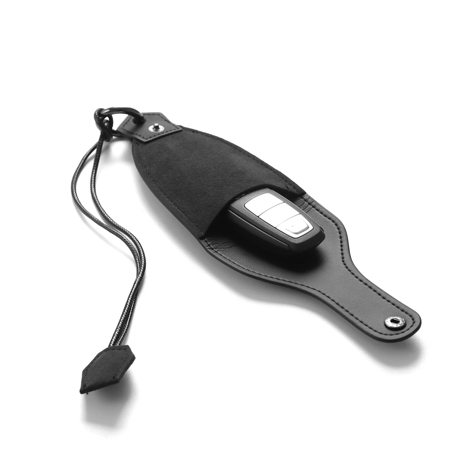 Alfanxi Universal Alcantara Material Car Romote Control Key Fob Cover,Key Pocket,Key Case Protector