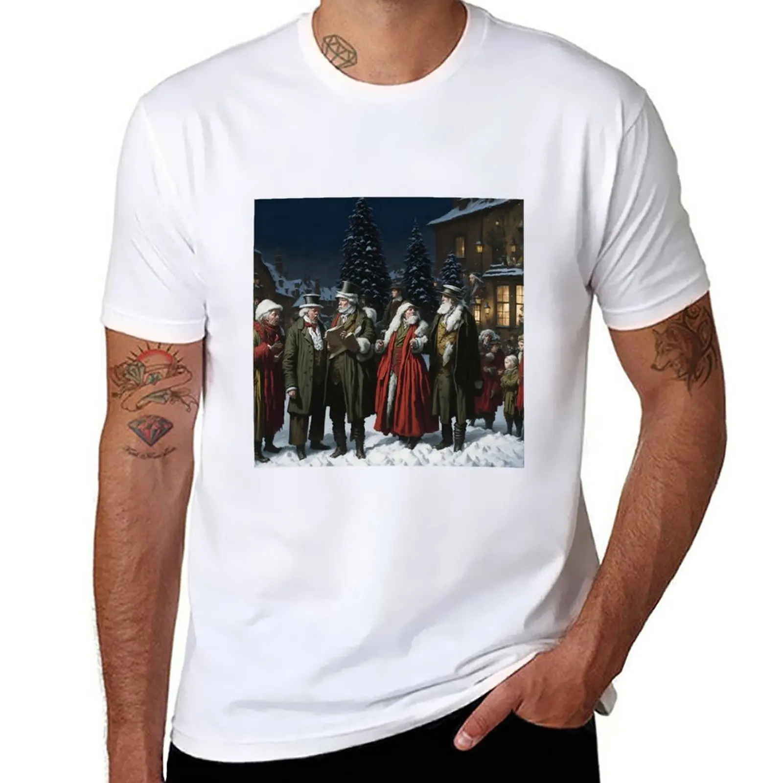 Christmas Carol T-Shirt Uomo Vestiti Vestiti Carini Felpe, Uomo