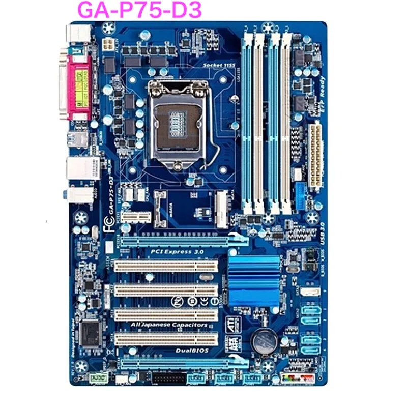 Adatto Per Scheda Madre Gigabyte Ga-P75-D3 P75 32Gb Lga 1155 Scheda Madre Ddr3 Atx Testata Al 100% Ok Completamente Funzionante