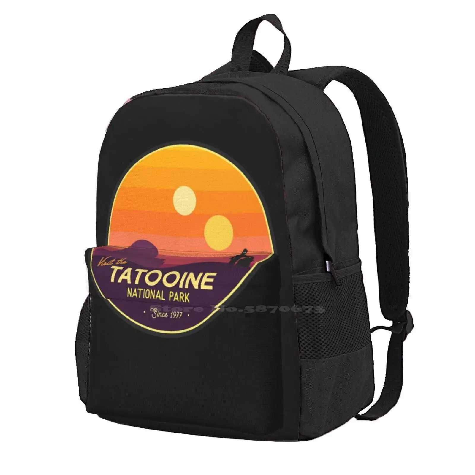 Visita Tatooine School Storage Bag Zaino Per Studenti Sea Tatooine National Park Luke Skywalker Princess Leia Han Solo R2D2 C3Po
