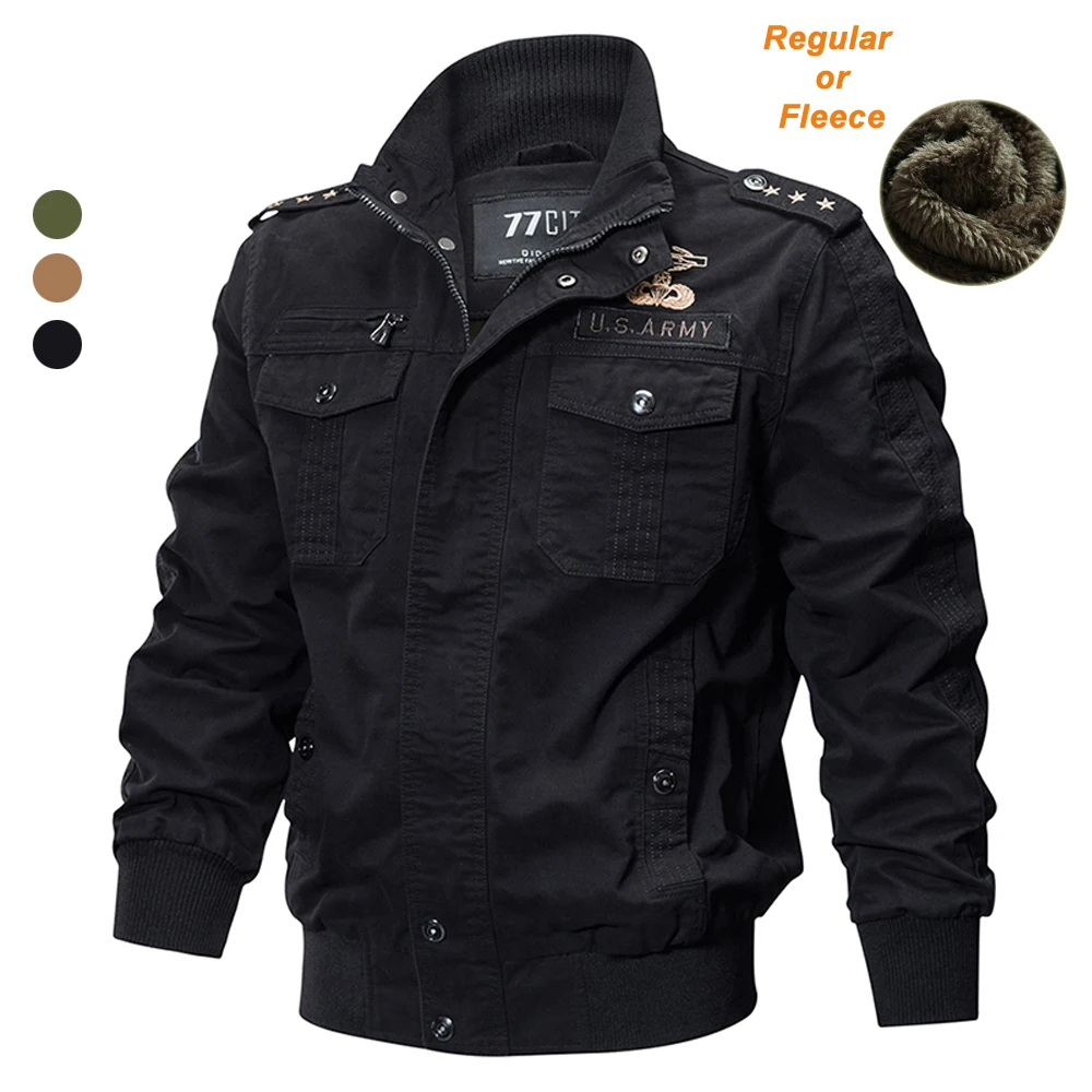 Giacca Uomo Primavera Autunno Cotone Uomo Casual Air Force Flight Jackets Hombre Plus Size M-6Xl Bomber Jacket Men