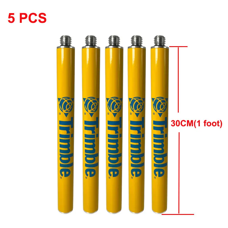5 Pz 30Cm 1 Piede Topografico Asta Di Estensione Prisma Antenna Estendere Sezione Per Trimble R12I R12 R10 Muslimr2 Gps 5/8X11 Thread