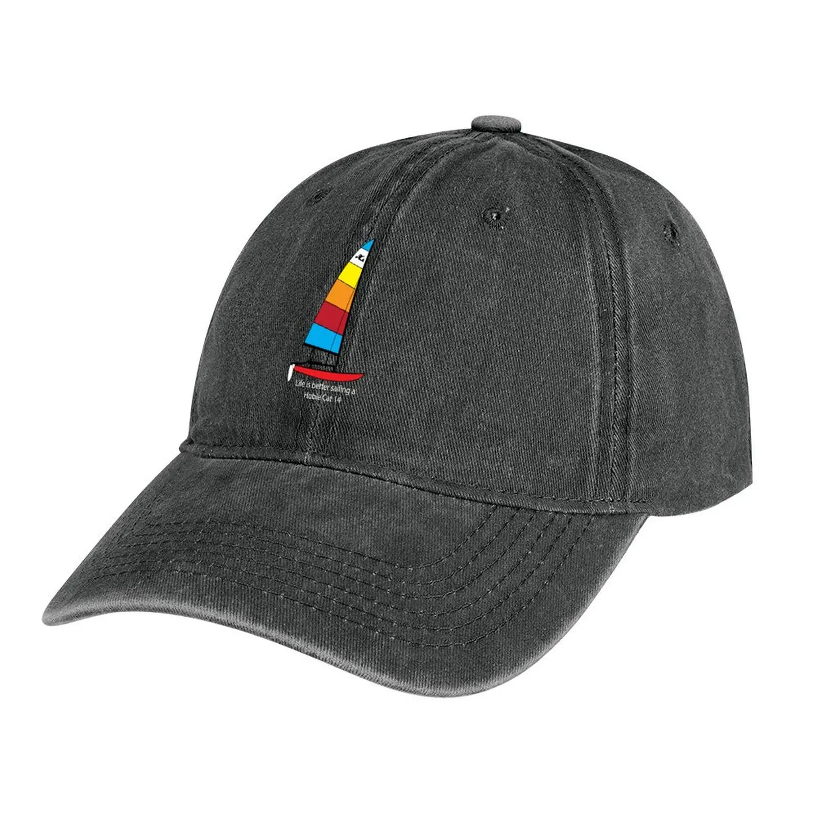 Hobie 14 Barca A Vela-La Vita È Migliore Sailing A Hobie Cat 14 Cappello Da Cowboy Cappello Per Bambini Icon Cappelli Donna Uomo