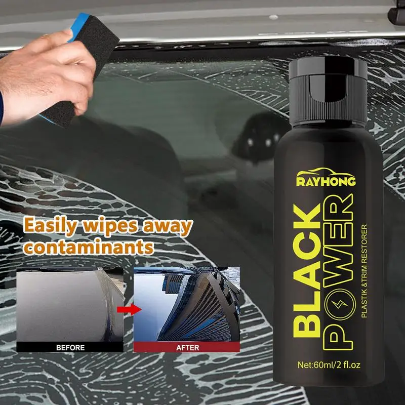 Black Car Trim Restorer Plastics Agente Di Rivestimento Rivitalizzante Parti Agente Di Ricondizionamento Trim Restorer Spray Rivestimento Per Auto Tri