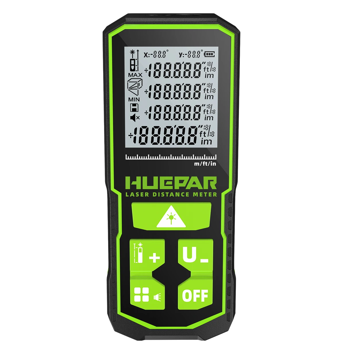 Huepar Telemetro Laser S60/S100/S120 Misuratore Di Distanza Laser Beem Rosso Strumenti Di Test Per Schermi Digitali Lcd