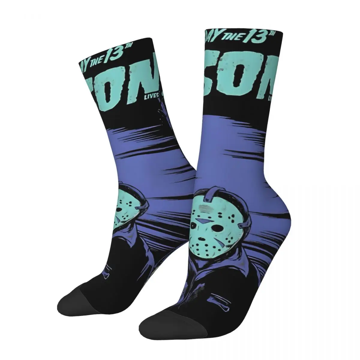 Happy Funny Calzini A Compressione Da Uomo Jason Friday Poster Custodia Per Iphone Retro Harajuku Friday The 13Th Hip Hop Novità Pattern
