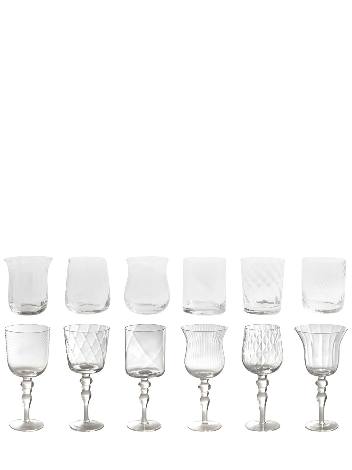 Set Of 12 Tumblers & Wine Glasses