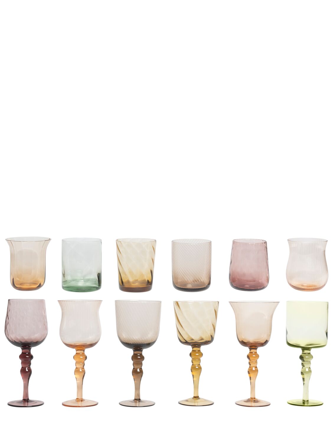 Set Of 12 Tumblers & Wine Glasses