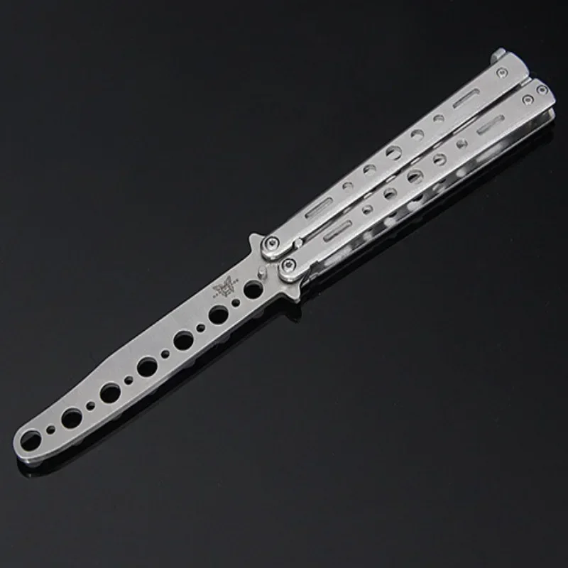 Coltello Da Allenamento A Farfalla Csgo, Acciaio Inossidabile, Trainer Balisong Senza Lama