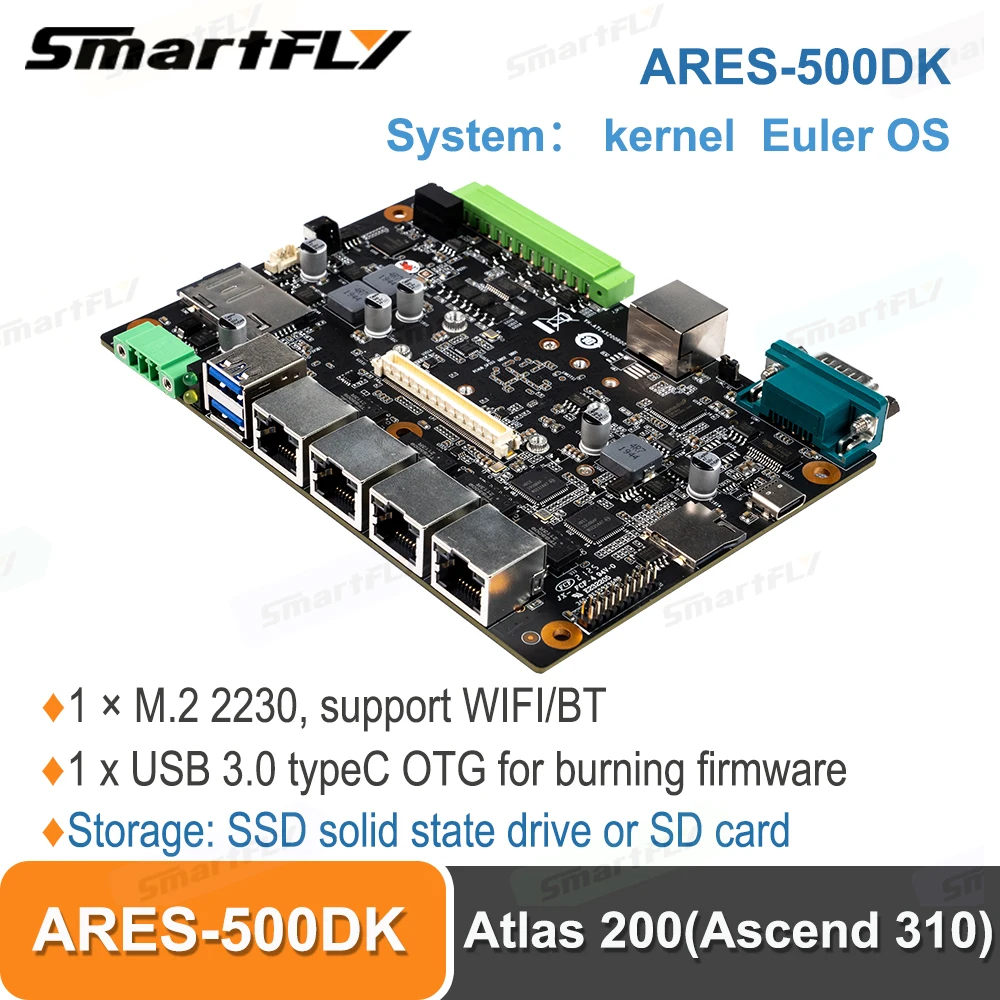 Ares-500Dk Kit Scheda Di Sviluppo Huawei Ascend 310 Atlas200 Dk Edge Computing Module Supporto Sistema Operativo Euler Wifi/Bt