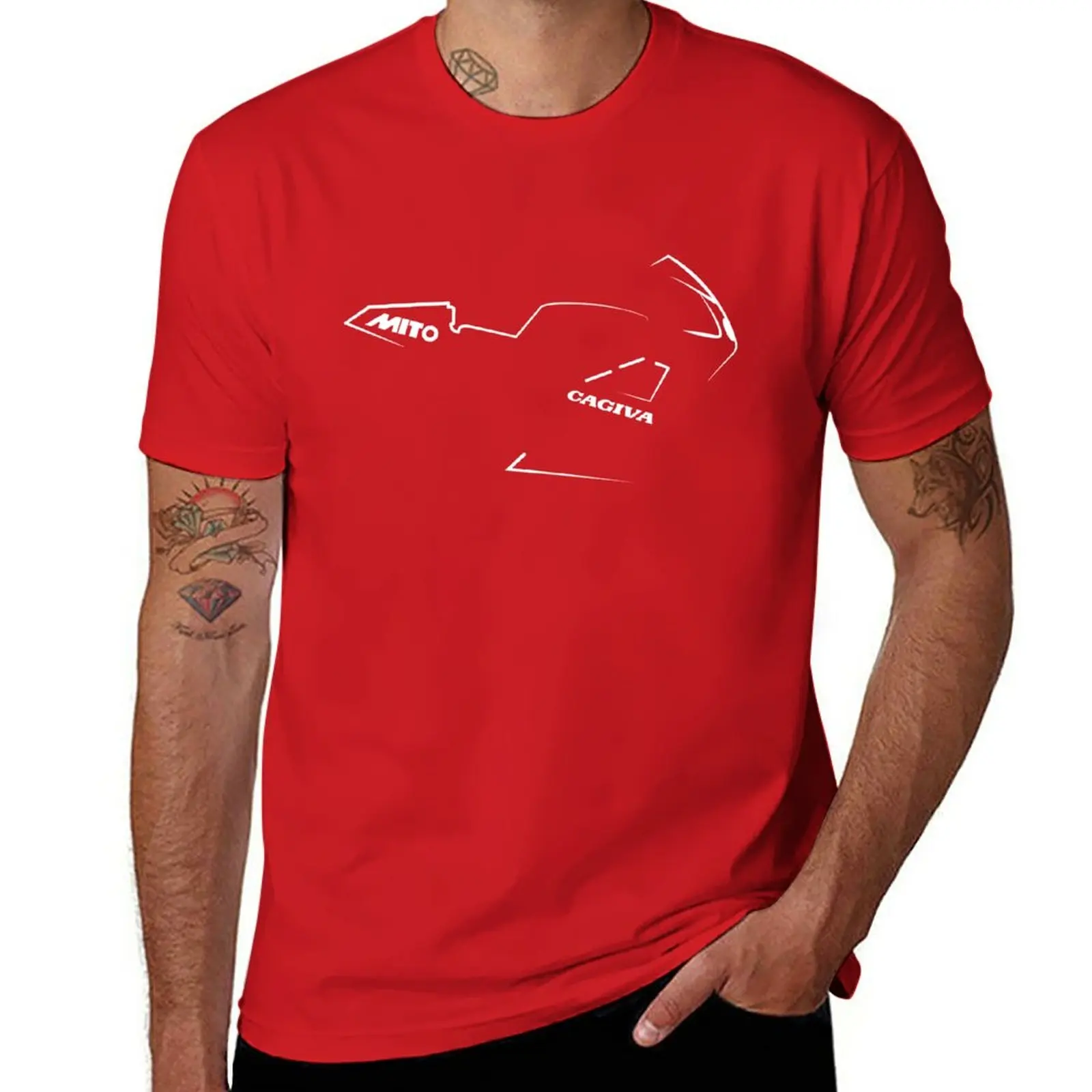 New Cagiva Mito Red T-Shirt Summer Clothes Summer Top Abbigliamento Da Uomo