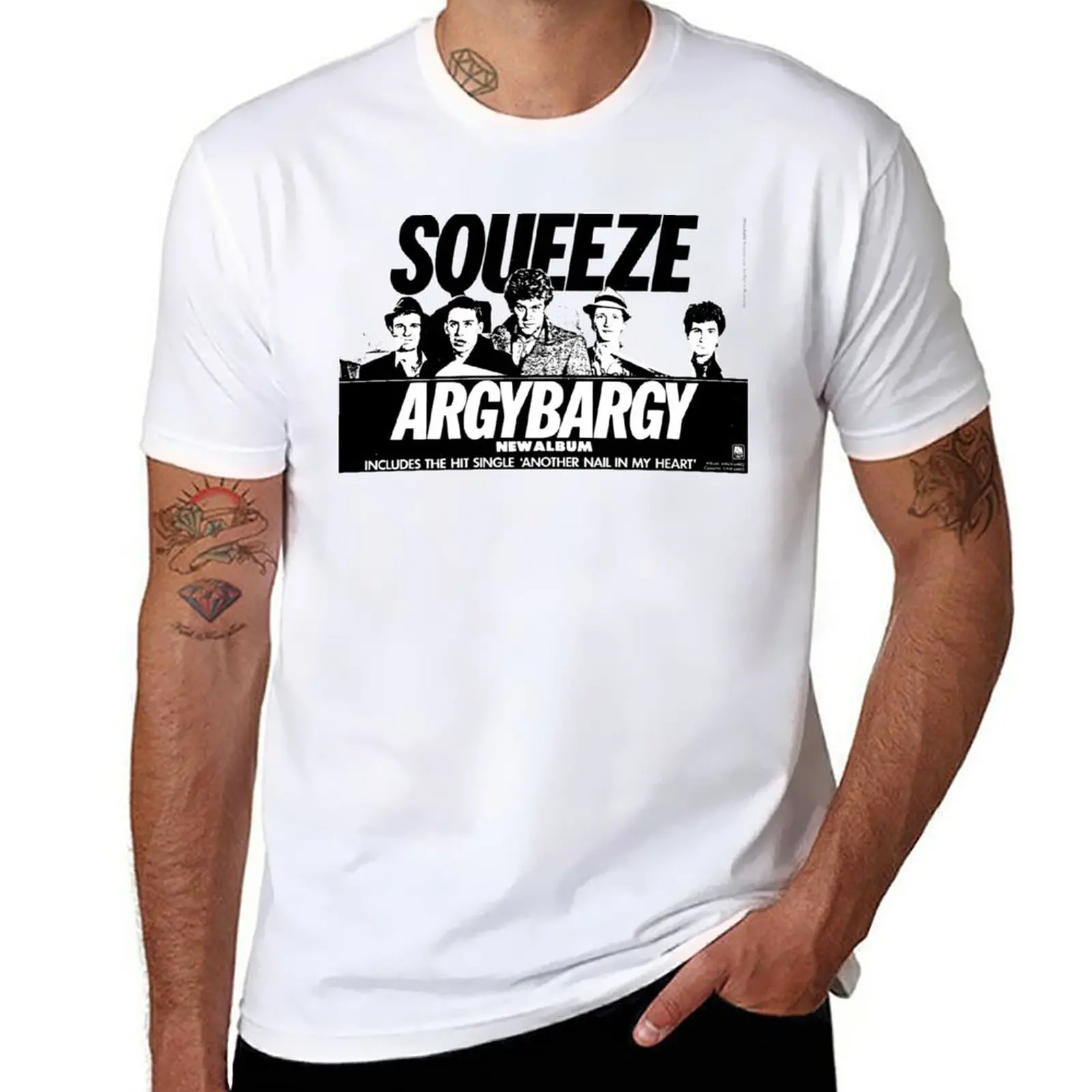 New Squeeze - Argy Bargy T-Shirt Top T-Shirt Oversize T-Shirt Grafiche Da Uomo Divertenti
