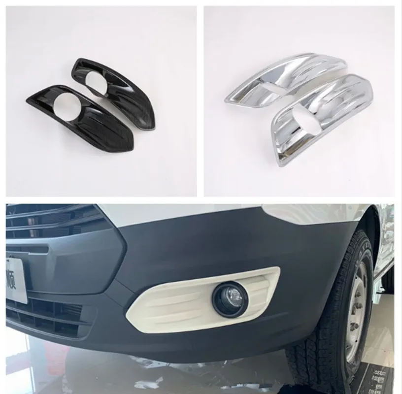 Misura Per Ford Transit 2017 Ford Tourneo Custom 2016 Fibra Di Carbonio Stile Abs Car Front Fendinebbia Cover Trim Styling Sticker