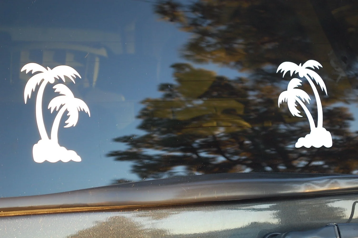 Per Palm Tree Sticker Set Di Due Decalcomanie Hawaiian Coconut Tropical (V13) Paradise Car Styling