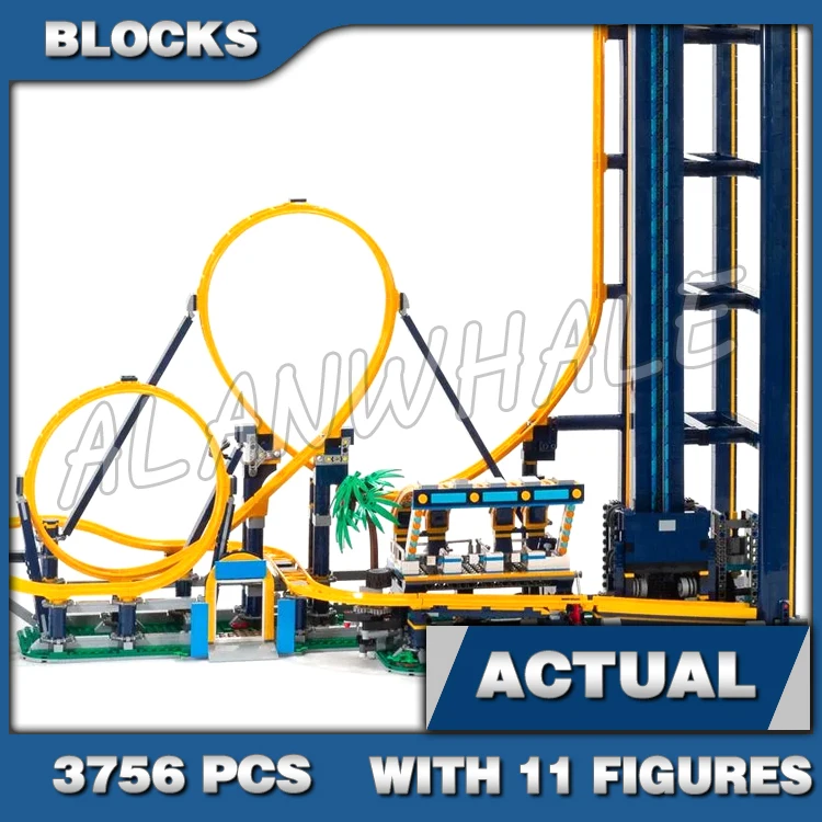 3756Pcs Creative Expert Fairground Loop Coaster Roller Elevator Boarding Station 13003 Building Blocks Set Compatibile Con Il Modello