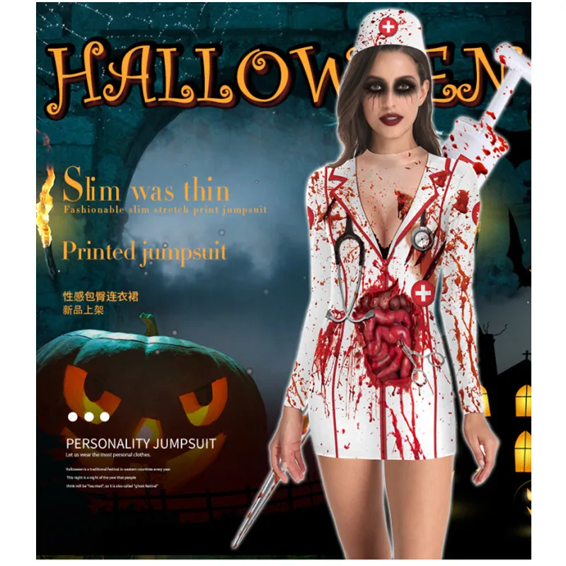 Costume Di Halloween Costumi Di Mummia Spaventosi Sexy Strappati Per Adulti Costumi Di Zombie Cosplay Costumi Di Infermiera Sexy Di Sangue Per Le Donn