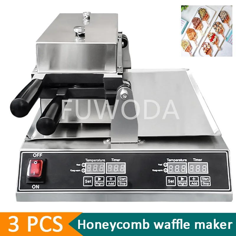 La Migliore Vendita Snack Machine A Nido D'Ape Ice-Cream Waffle Maker Tostapane Cake Baker Cooking Gaufriers Muffin Machine Snack Coreani
