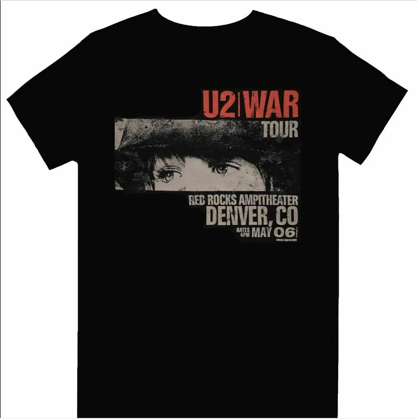 U2 War Tour Red Rocks Maglietta Nera Da Uomo U2 Tour Tee Regalo Divertente Per Uomo Donna