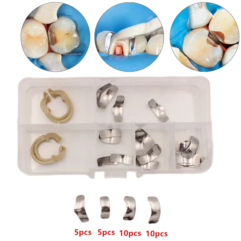 Dental Sectional Matrix System Dental Sectional Matrix Band Resin Clamping/Seperating Ring Dentist Tools