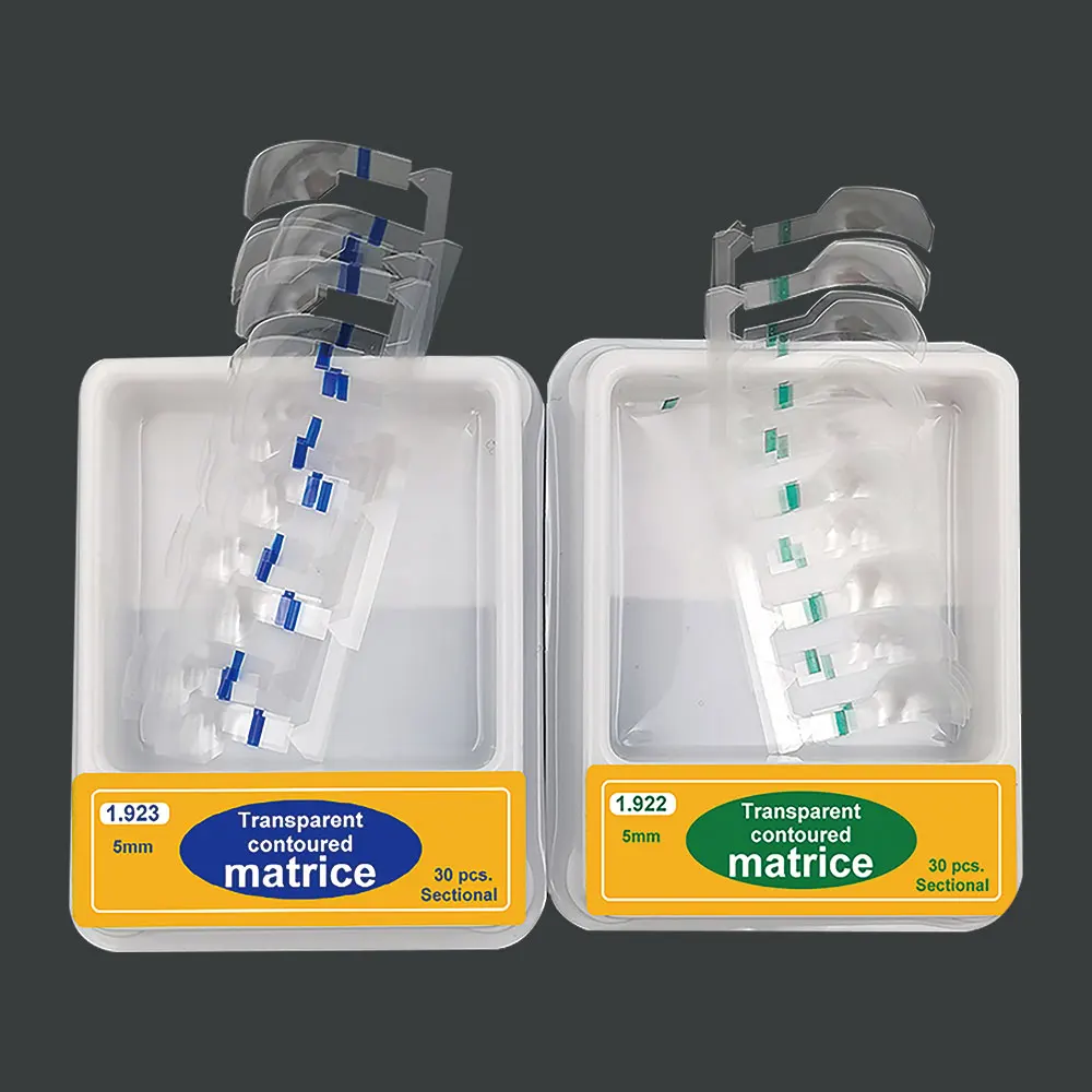 Matrici Sagomate Sezionali Trasparenti Dentali 30 Pz/Scatola Larghezza 7Mm Narrow 5Mm Matrix Poliestere Matrici Russe Dentista