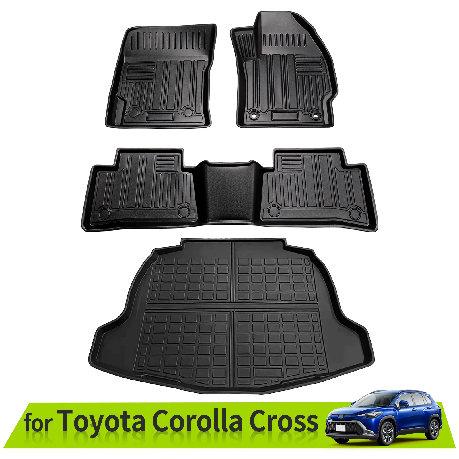 Per Toyota Corolla Cross Floor Mats Tappetino Antiscivolo Accessori Impermeabili Sinistra Destra Guida Tpe Pad
