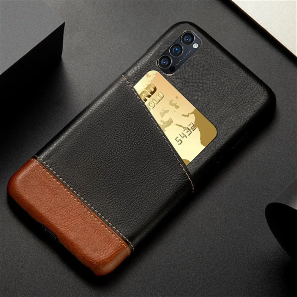 Per Oppo Reno 4 Pro 5G 4G Custodia Mixed Splice Pu Leather Credit Card Cover Per Oppo Reno4 Pro Case Coque Per Oppo Reno 4 Pro 4G 5G