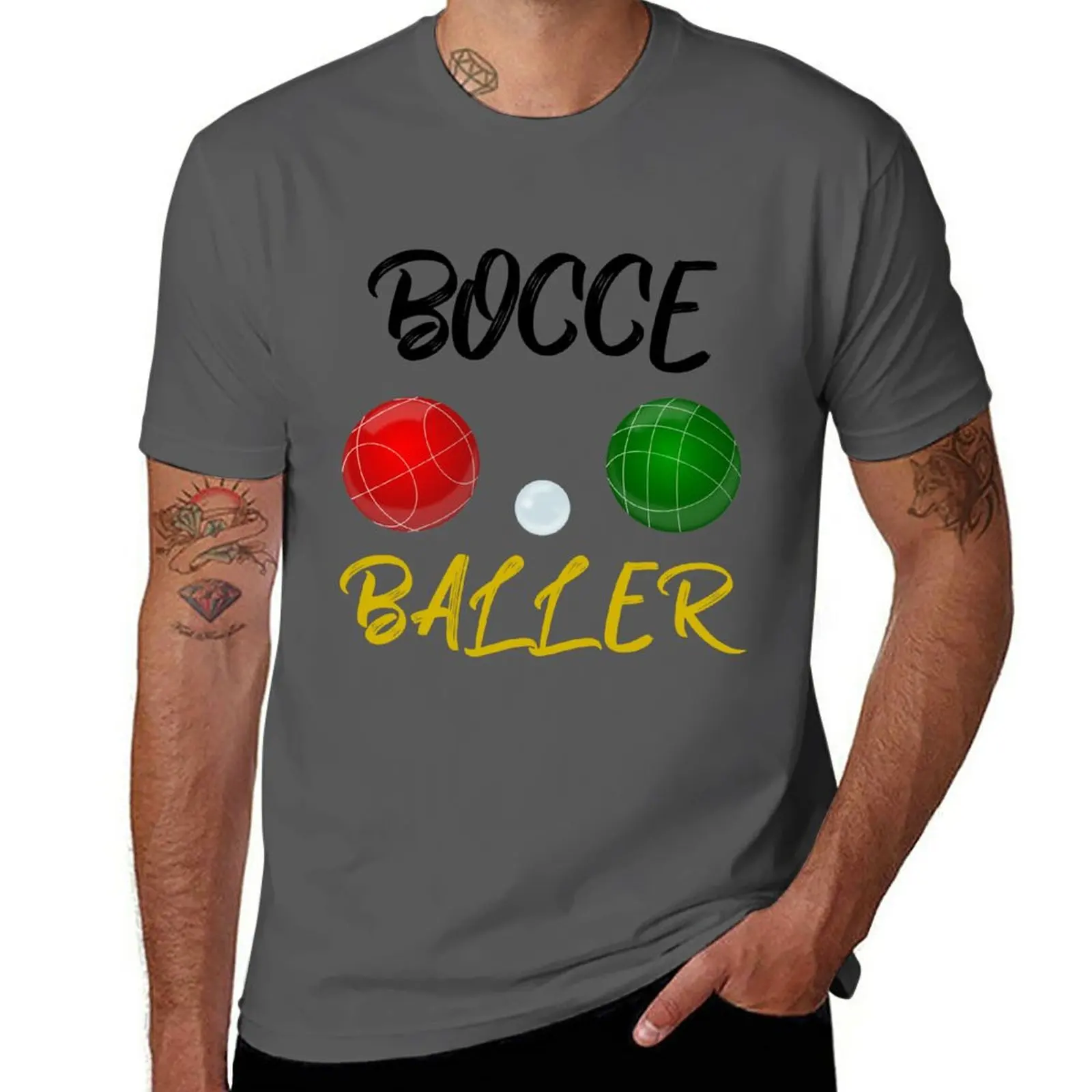 Bocce Baller T-Shirt Kawaii Vestiti Moda Coreana Abbigliamento Estetico Abbigliamento Uomo
