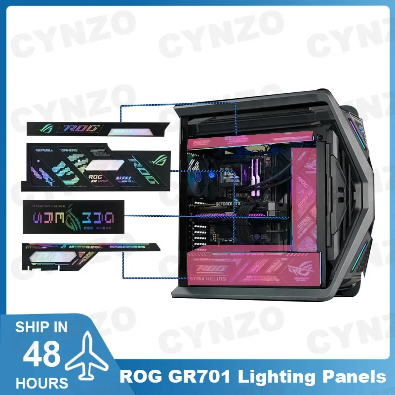 Pannelli Di Illuminazione Mod Per Custodia Hyperion Asus Gr701, Mod Argb Rog Gamer Cabinet Lightboard Kit,Refit Chassis Plate Aura Sync