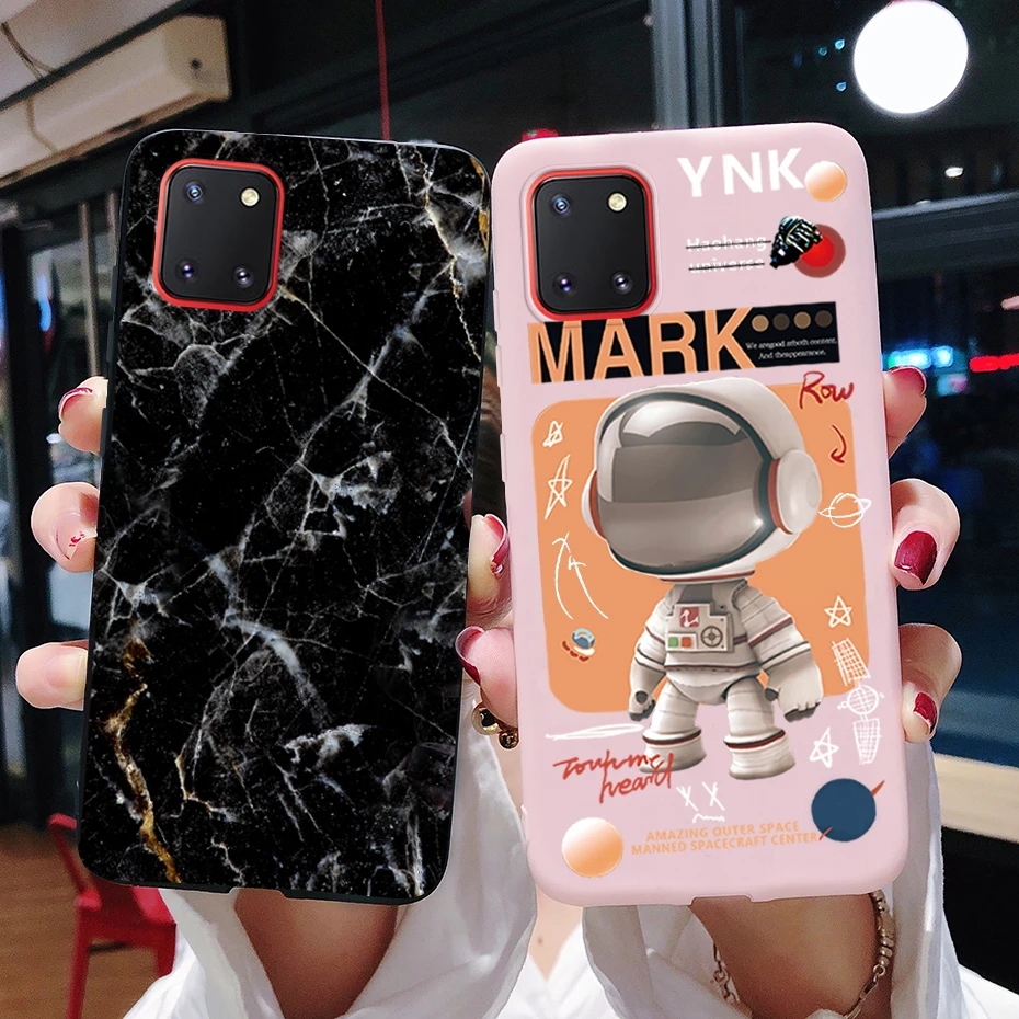 Per Samsung Galaxy Note 10 Lite Cover Cute Black Astronaut Marble Painted Case Per Samsung Note10 Lite Galaxy Note 10 Lite Case