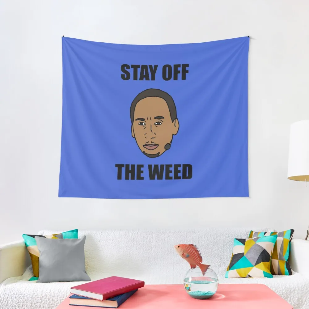 Stephen A. Smith "Stay Off The Weed" Arazzo Anime Room Decor Nordic Home Decor