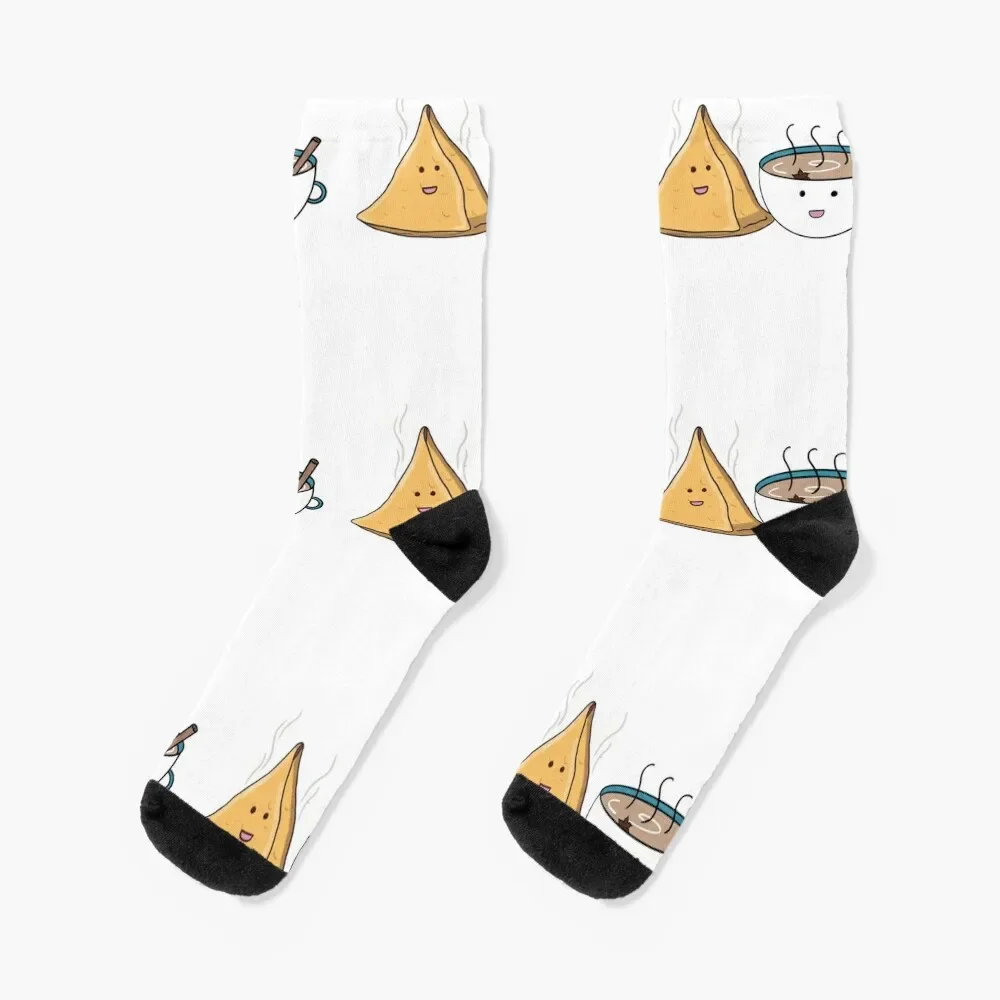 Chai & Samosa Socks Regali Di Natale Snow Boy Socks Women'S
