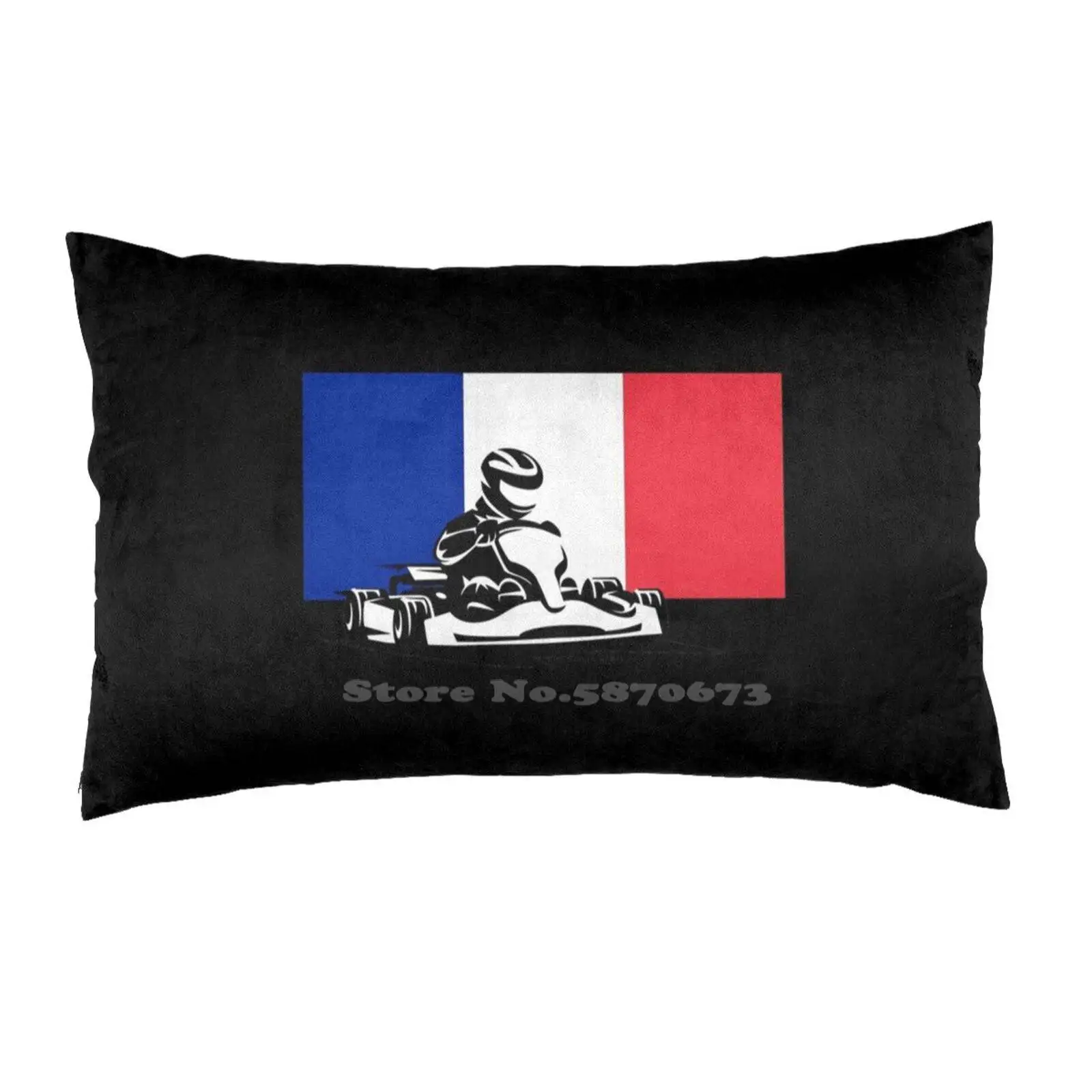 Go Kart Racing Bandiera Francese Francia Casa Divano Letto Decor Biancheria Da Letto Federa Kart Racing Race Go Kart Gokart Golang Karting Racer