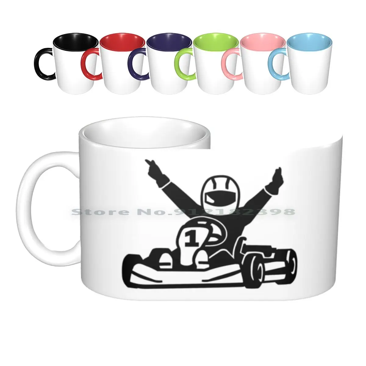 Kart Racing Tazze In Ceramica Tazze Da Caffè Tazza Da Tè Al Latte Kart Racing Winner Race Go Kart Gokart Golang Karting Racer Motorsport
