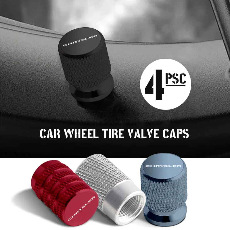 4 Pz Per 300C 300 200C Pacifica Sebring Crossfire Pt Cruiser Delta Badge Car Wheel Tire Valve Caps Tire Stem Covers Accessori