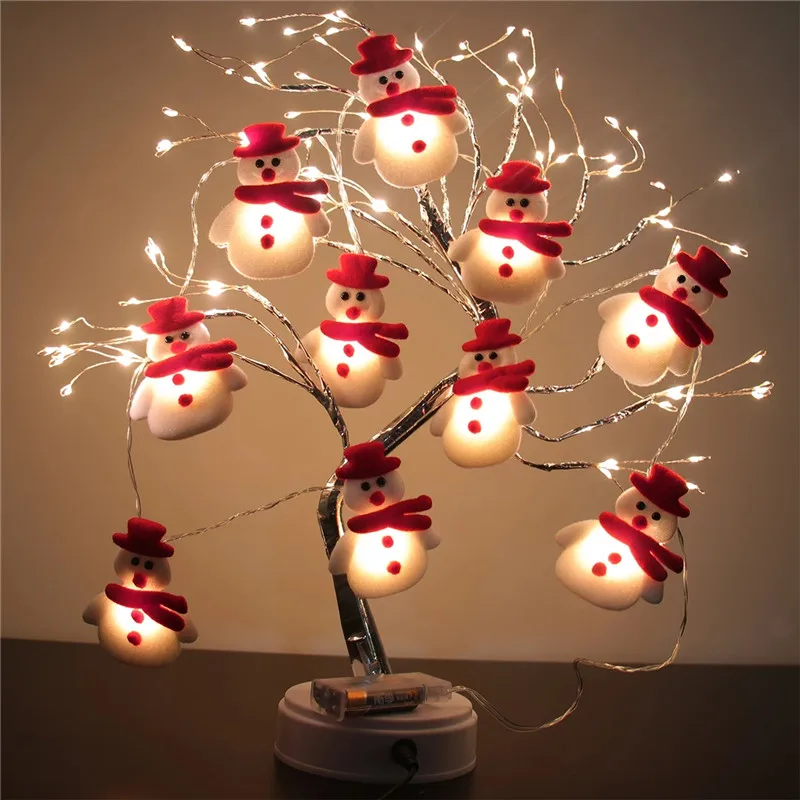10 Led String Lights Christmas Snowman Elk Babbo Natale Fairy Lights Outdoor Garland Curtain String Festive Christmas Party