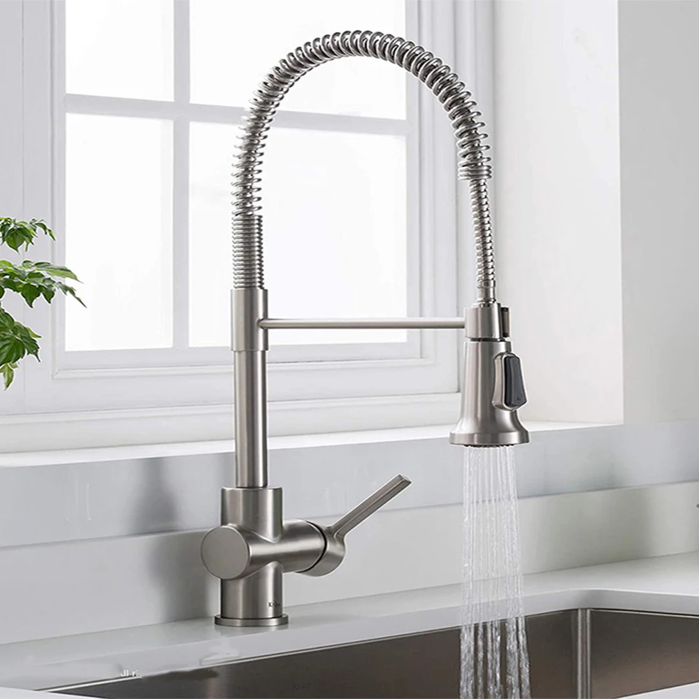Nuovo Rubinetto Da Cucina Rubinetto A Molla Singolo Rubinetto Per Acqua Calda E Fredda Rubinetto Per Lavello Rubinetto Da Cucina Rotante A 360 Gradi