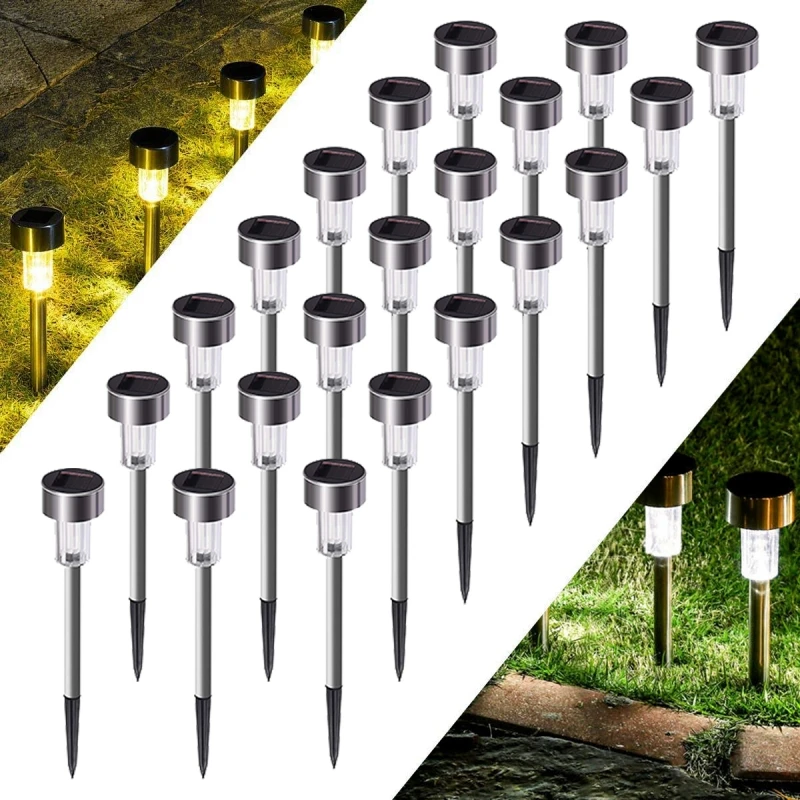 10Pack Solar Garden Light Impermeabile Outdoor Led Solar Powered Lamp Decoration Street Lantern Per Walkway Yard Backyard Patio