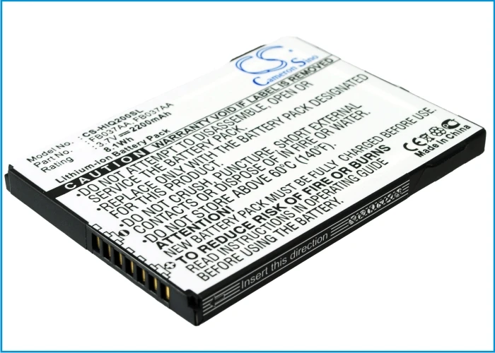 Pda, Batteria Pocket Pc Per Hp Ipaq 200 Ipaq 210 Ipaq 211 Ipaq 212 Ipaq 214 Ipaq 216 2200Mah / 8.14Wh